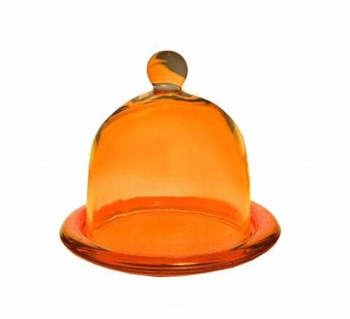 Glashaube mit Teller 9,5cm Rainbow Glasglocke Zitronenglocke Glasdom 6 Varianten