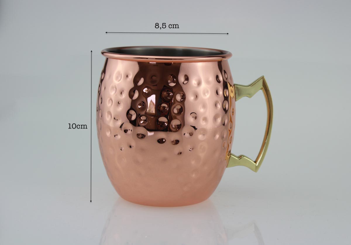 Moscow Mule Becher 500 ml Handgemachter Kupferbecher Moskau Mule Kupfertassen Cocktailkrug