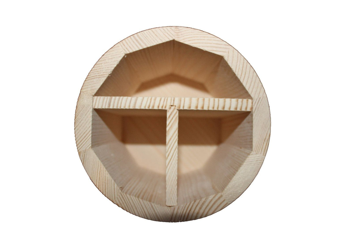 Besteckkorb Barrel Besteckbehälter mit drei Kammern Besteckfass Besteckkasten
