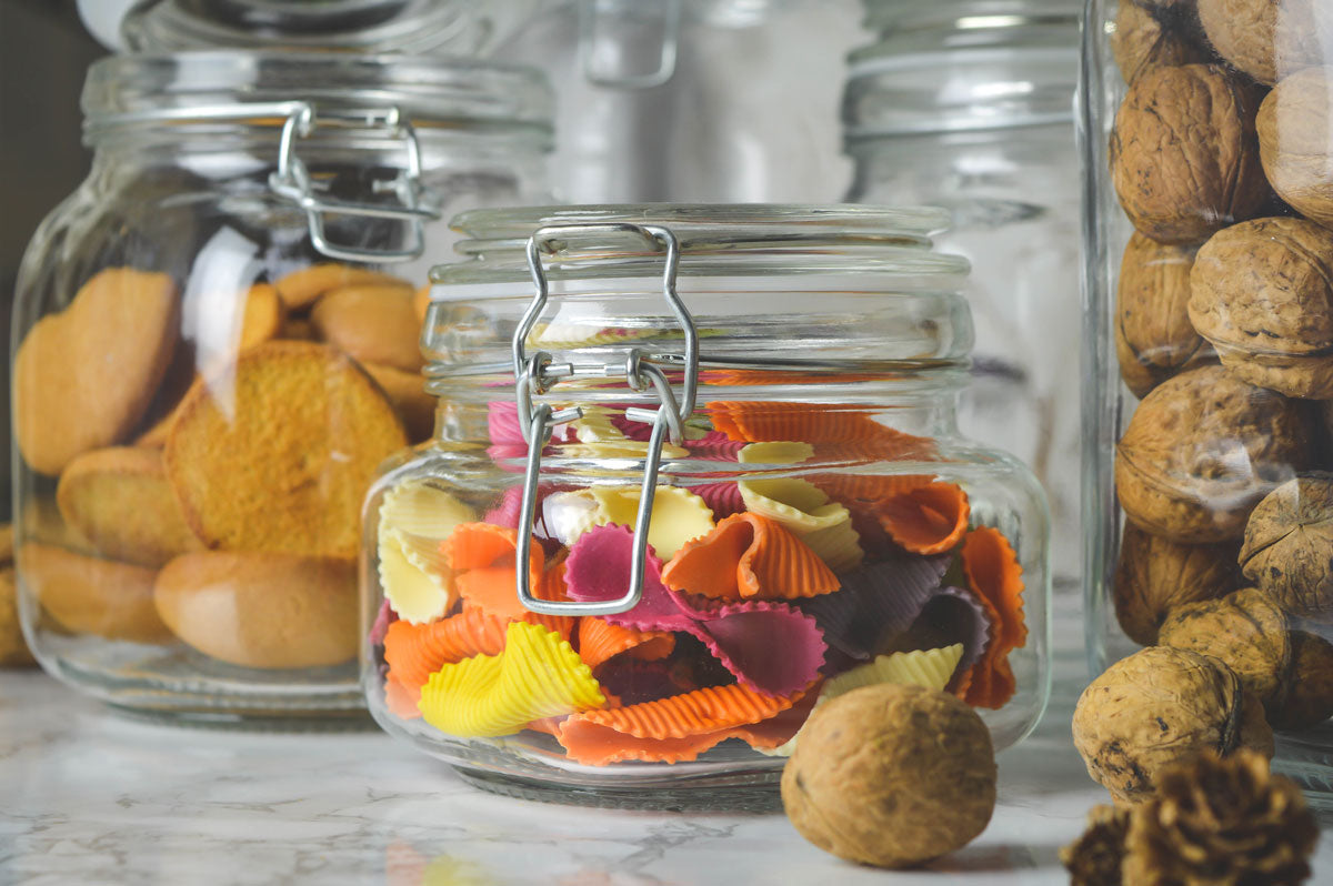 6-piece set of preserving jars 2x1.5L 2x1L 2x500ml swing top preserving jar storage jar storage jar