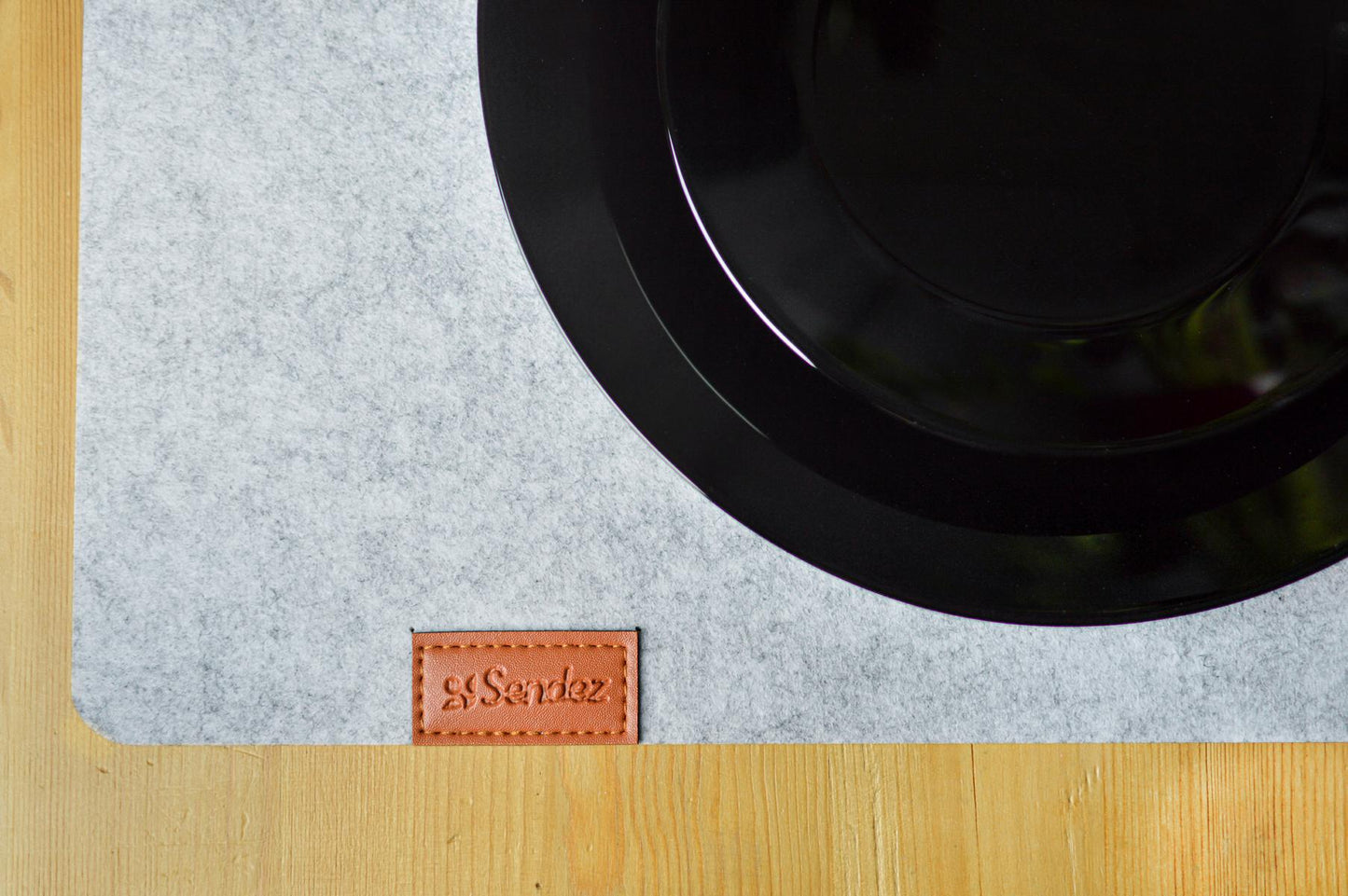 4 dessous de verre de table en feutre 43x23cm set de table set de table set de table dessous de verre gris clair