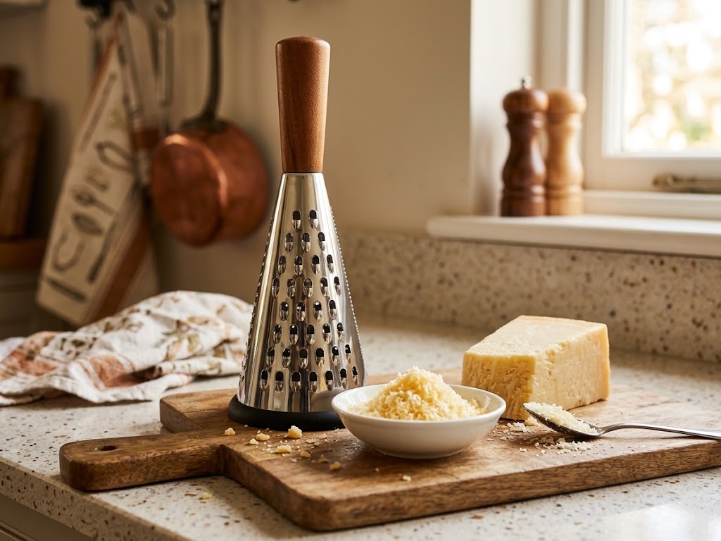 Reibe aus Edelstahl 28 cm 3-in-1 Käsereibe Standreibe Küchenreibe