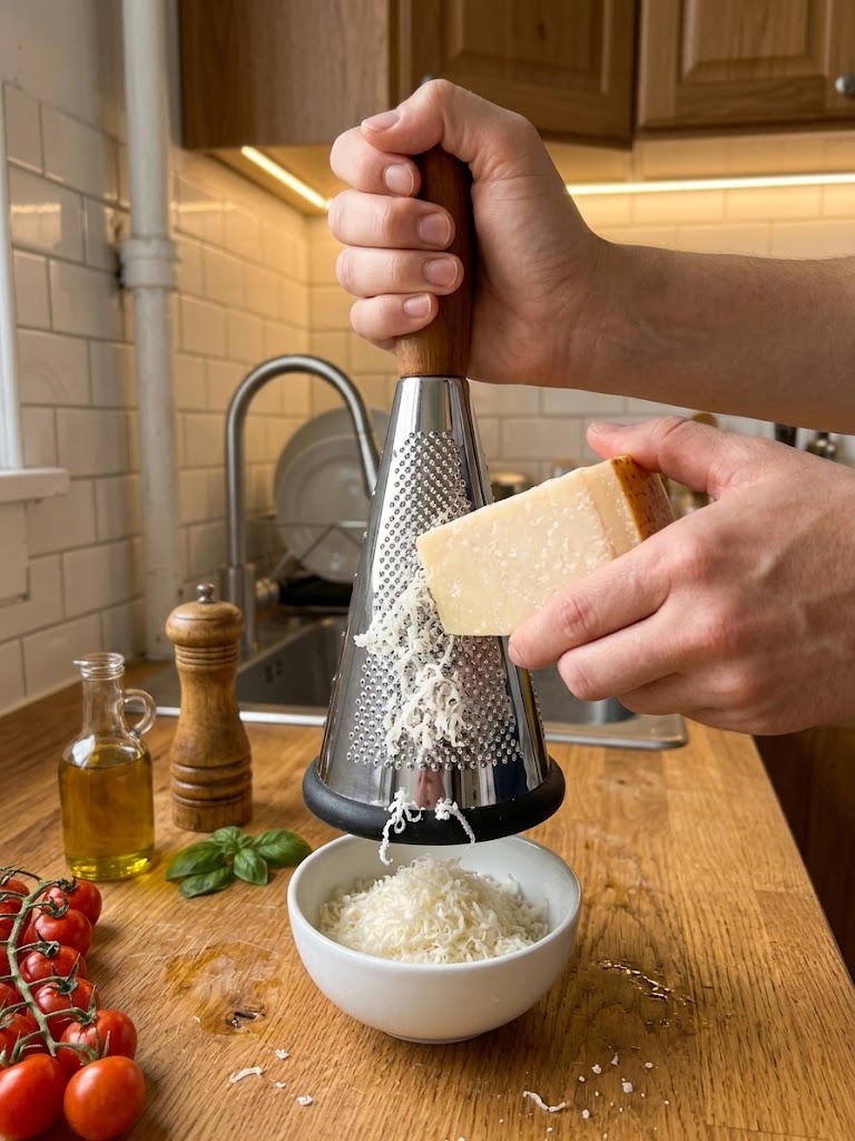 Reibe aus Edelstahl 28 cm 3-in-1 Käsereibe Standreibe Küchenreibe