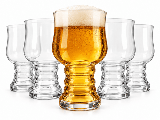 6er Set Biergläser 500ml Craft Beer Gläser IPA Bierglas Pils Lager Profilfuß