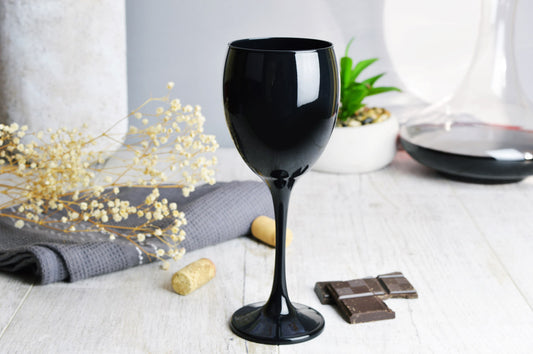 Wine glasses set 300ml in a pack of 6, black red wine glasses, white wine glasses, wine goblet