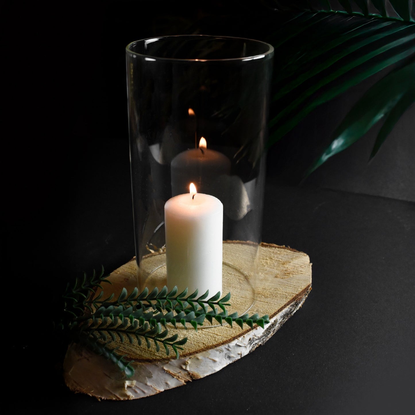 2 x Glaszylinder ohne Boden H:20cm Ø10cm Windlicht Kerzenhalter Tischdeko Kerzenständer Laterne