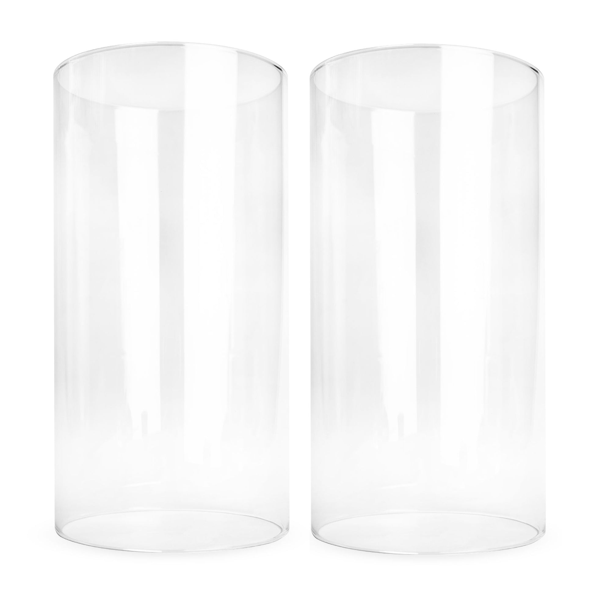 2 x Glaszylinder ohne Boden H:20cm Ø10cm Windlicht Kerzenhalter Tischd