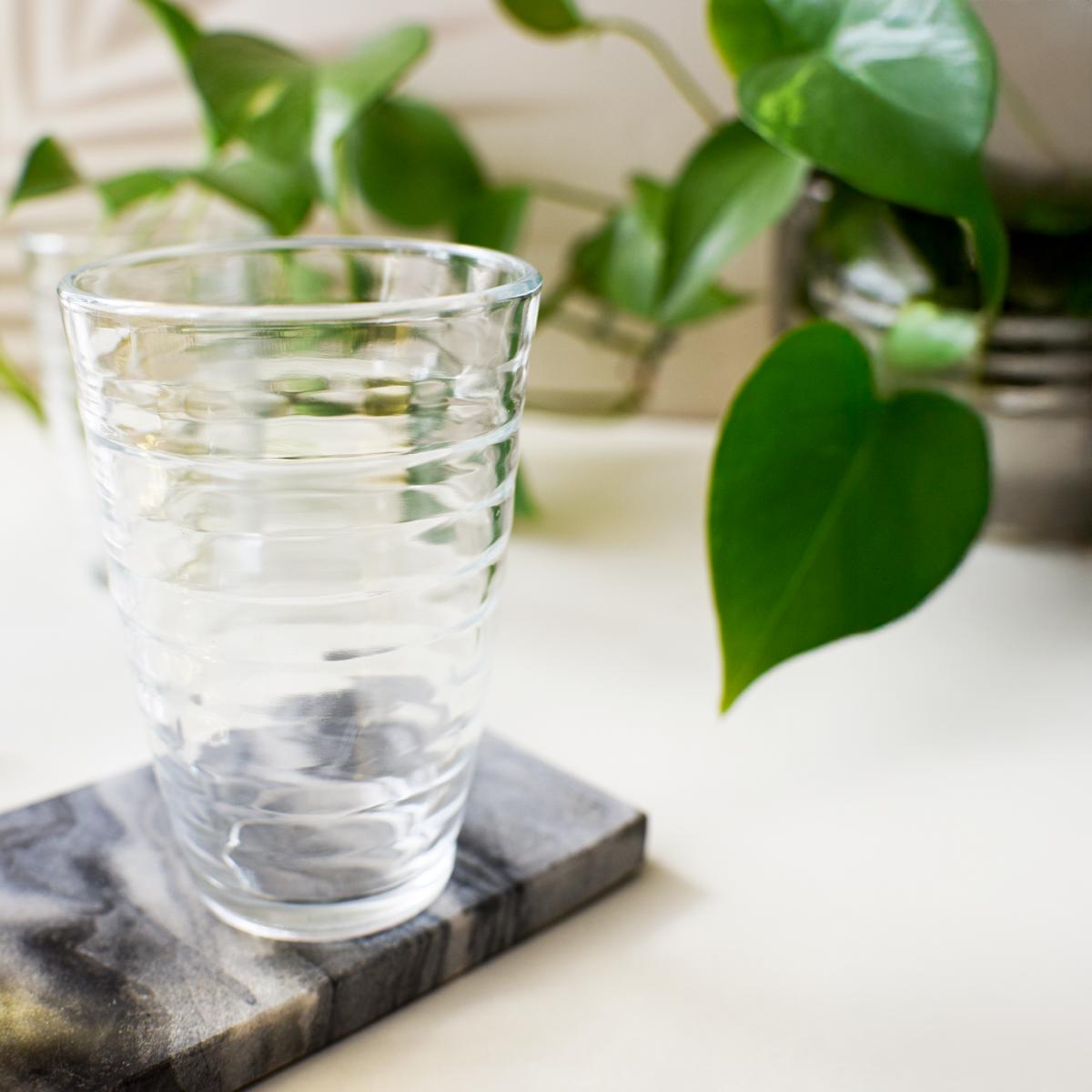 6 Trinkgläser 320 ml mit Struktur Saftgläser Cocktailgläser Longdrinkgläser