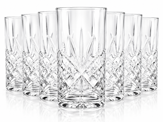 6 verres à long drink 300 ml avec verres à eau en relief verres à jus verres à boire verres à cocktail