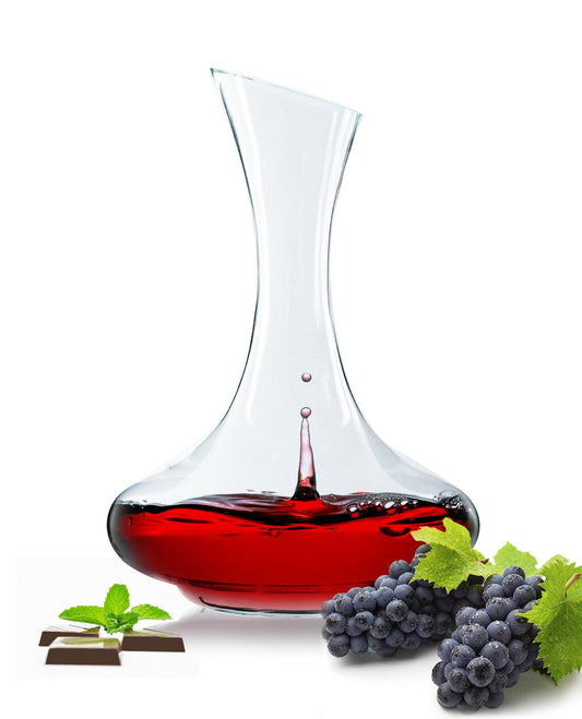 Handgemachte Weinkaraffe 1,5 Liter Dekantier Glaskaraffe Karaffe Glas