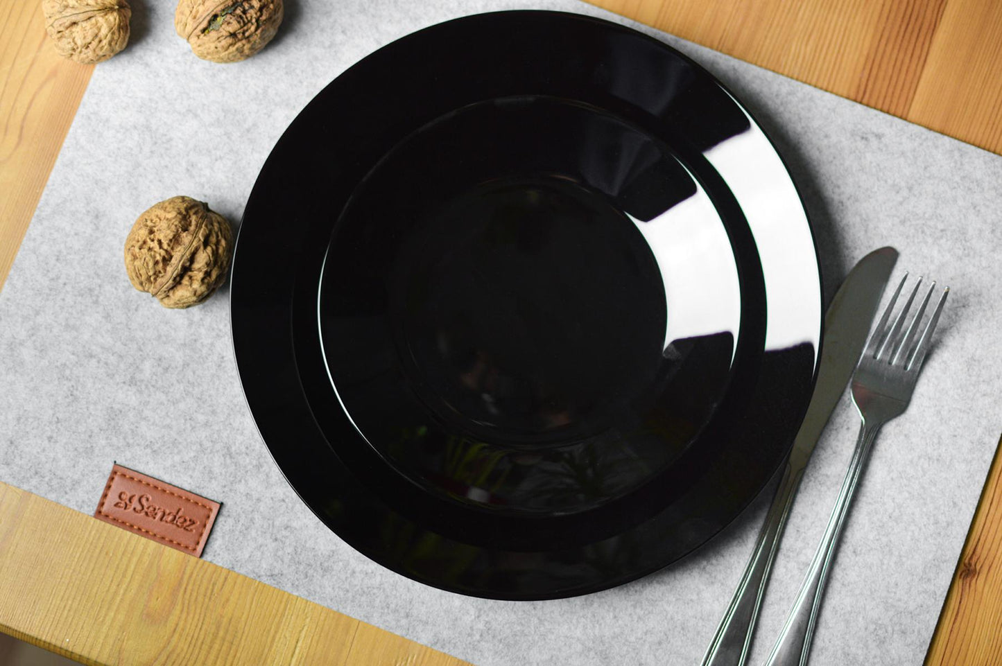 4 dessous de verre de table en feutre 43x23cm set de table set de table set de table dessous de verre gris clair