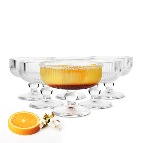 6 Martinigläser Cocktailgläser Eisbecher aus Glas 320ml Dessertschalen