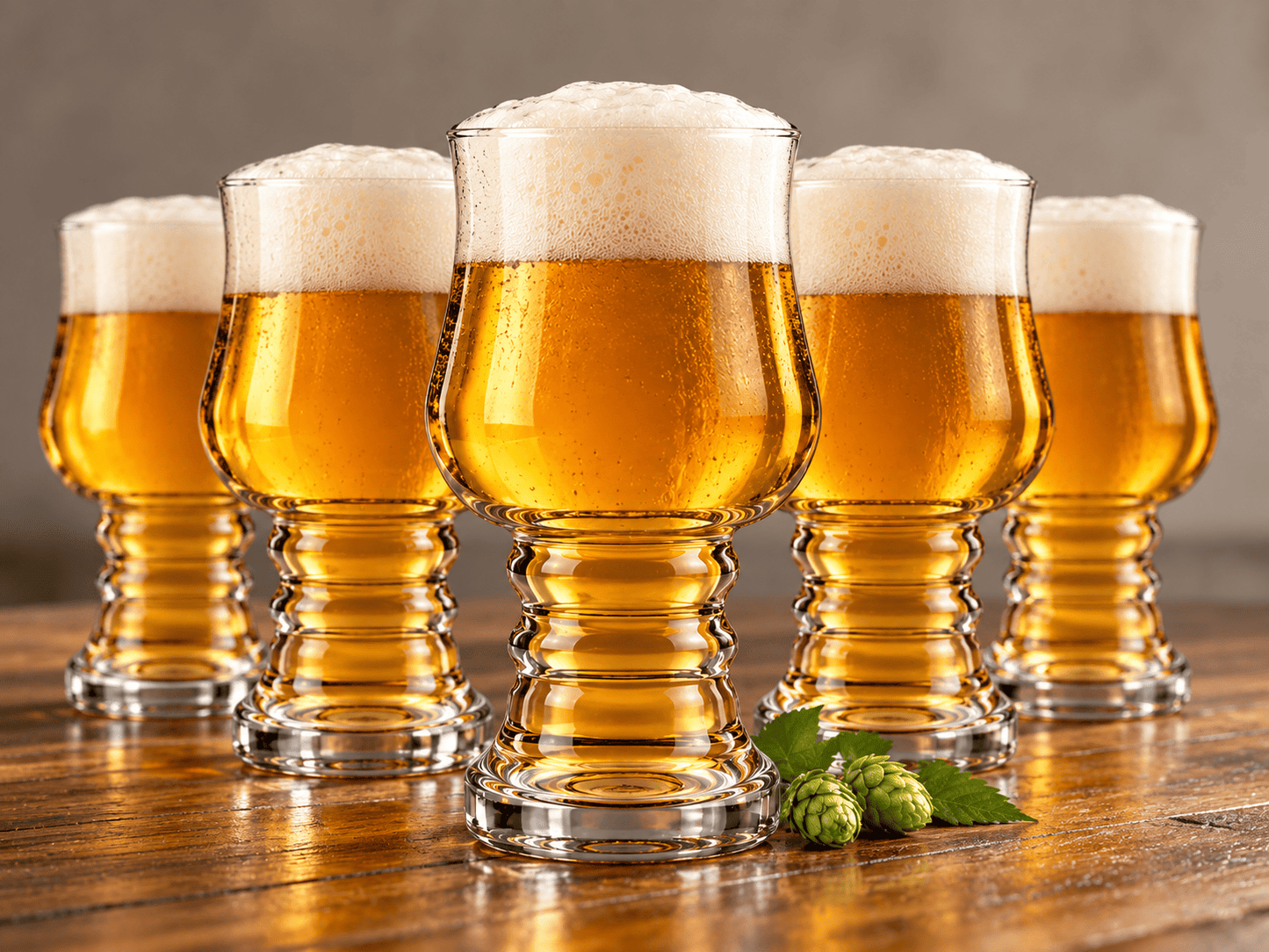 6er Set Biergläser 500ml Craft Beer Gläser IPA Bierglas Pils Lager Profilfuß