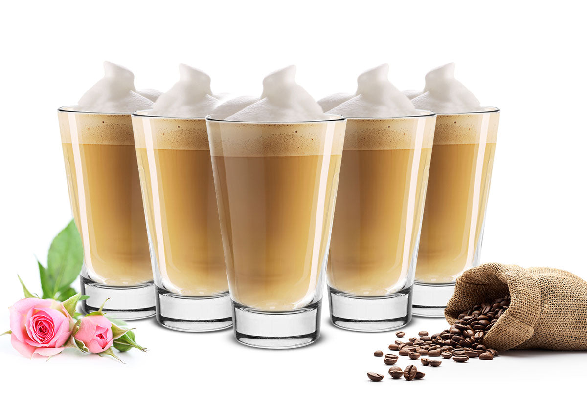 6 verres à latte macchiato 310ml, verres à café, à thé, à cocktail, à jus, à boire