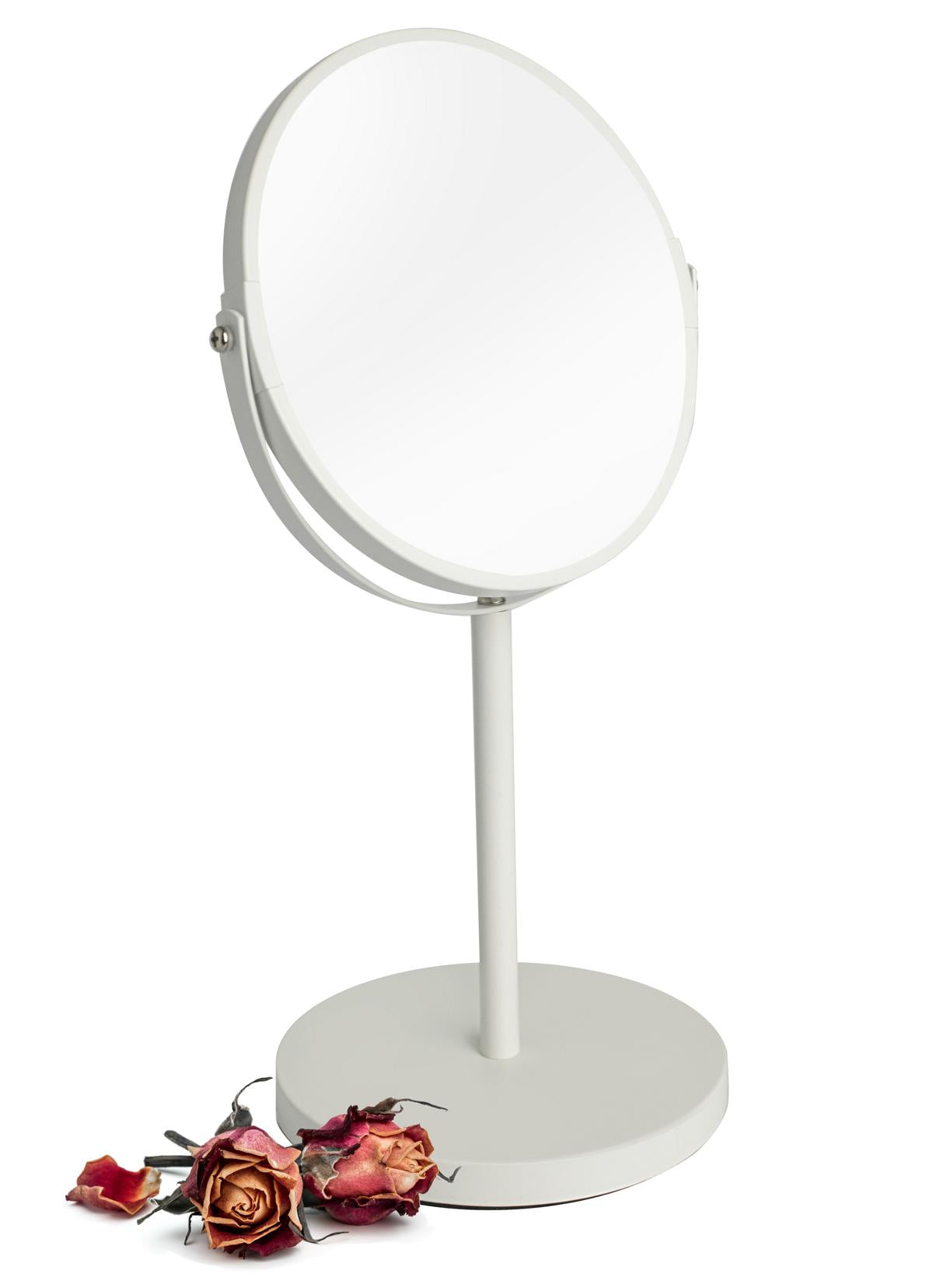 Miroir de maquillage, miroir cosmétique, miroir de rasage, miroir sur pied, grossissement blanc