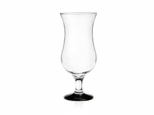 6 Stück Cocktailgläser 480ml mit schwarz handbemaltem Fuß Longdrink Trinkglas
