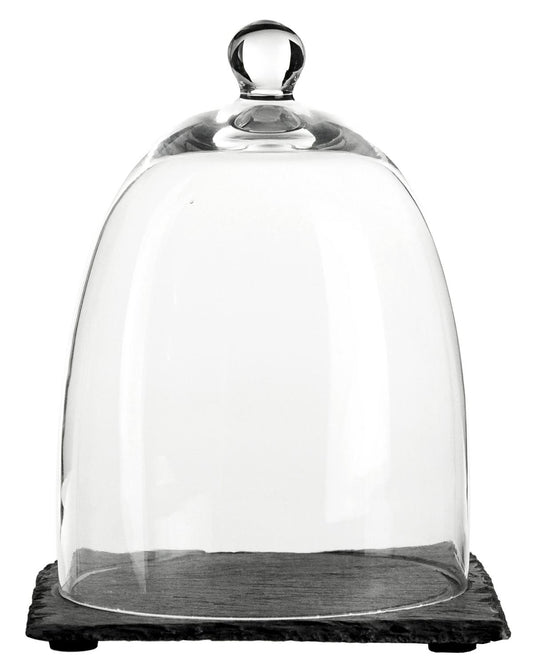 Glass bell on slate plate 15x20cm glass dome glass dome bell glass dome hood