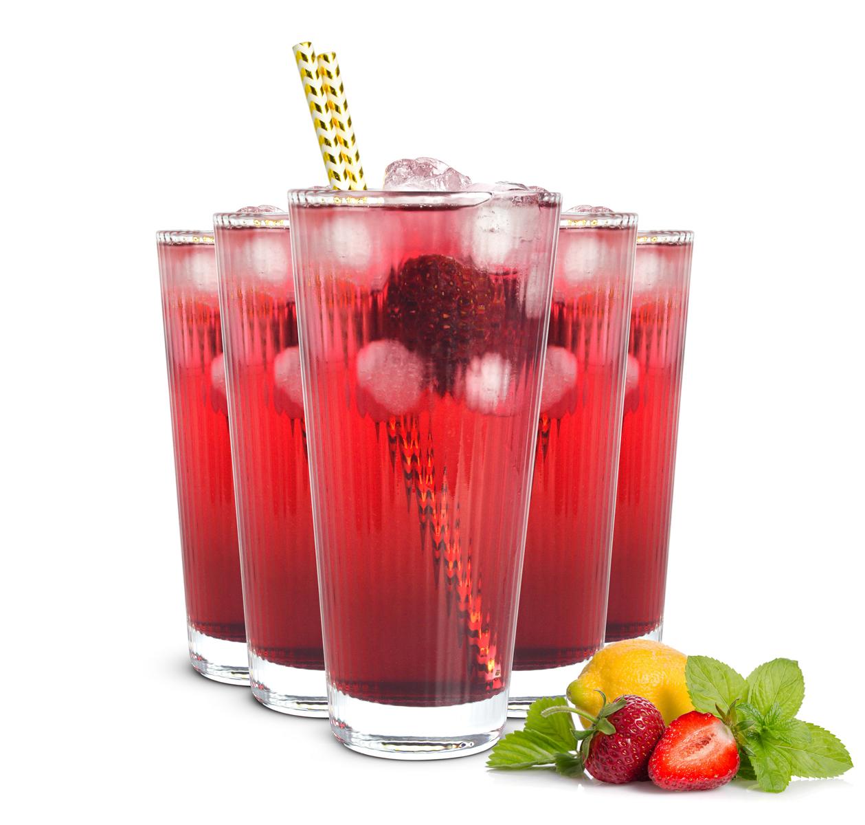 6 verres à long drink 400 ml avec verres à eau en relief verres à jus verres à cocktail verres à boire