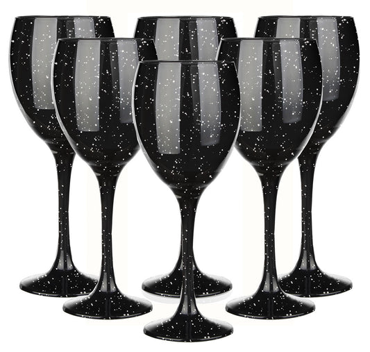 6 wine glasses 300ml black red wine glasses white wine glasses wine goblet spotted