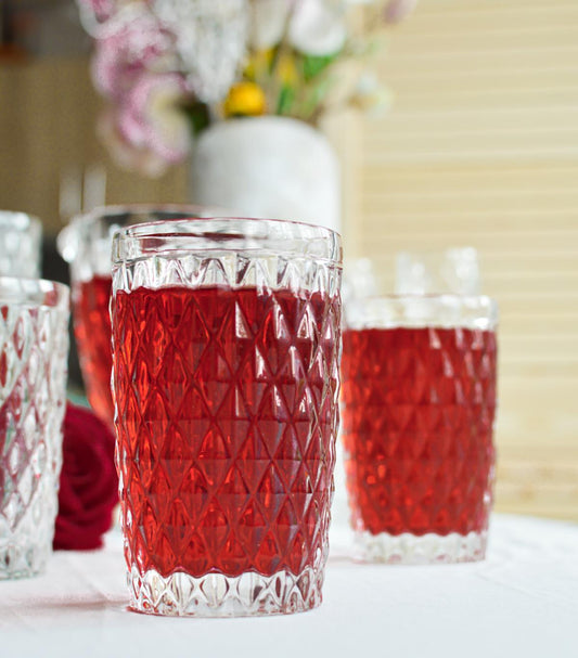 6 drinking glasses 300ml with relief water glasses juice glasses cocktail glasses long drink glasses Caroline