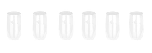 6 white drinking glasses 320ml water glasses juice glasses cocktail glasses long drink glasses