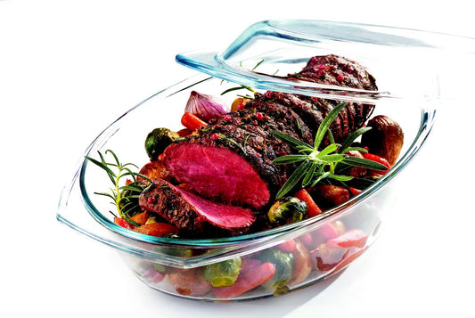 Glass roaster 2.9L with lid casserole dish glass cookware glass roaster Made in EU