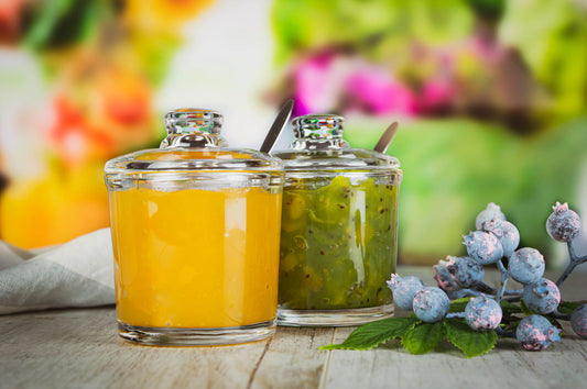 2 pièces. Ensemble de pots à confiture, pots à parmesan, pots à épices, pot à miel, pot à confiture