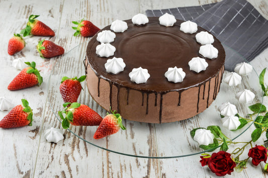 Rotatable cake plate, cake plate made of glass, diameter 40 cm, serving plate, serving plate, cake plate, cake stand, cheese plate