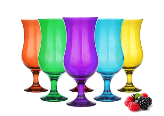 6 colorful juice glasses 480ml smoothie glasses water glasses drinking glasses long drink glasses