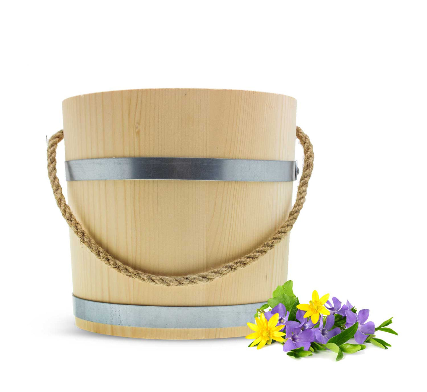 Large wooden bucket ø24.5cm 5L water bucket bucket bucket handmade wood pot dew