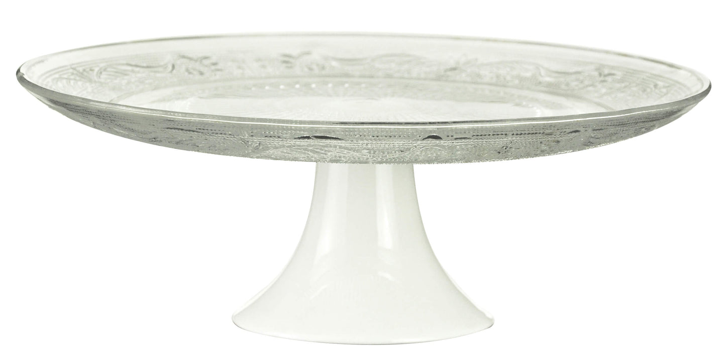 Cake plate cake plate on porcelain base cake stand cheese plate serving plate