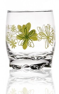 6 verres à boire 250ml fleurs colorées verres à eau verres à jus verres à whisky
