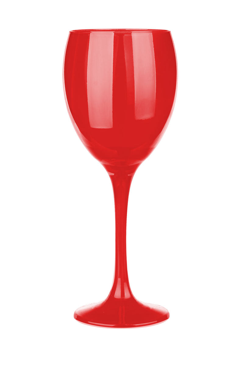 Ensemble de verres à vin 300 ml dans un paquet de 6 verres à vin peints à la main de couleur arc-en-ciel rouge