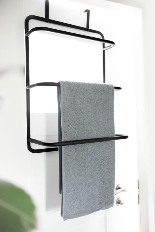 Towel rack door made of metal towel rail door holder door hanging shelf