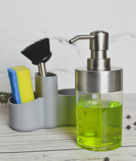 Sink organizer with detergent dispenser brush sponge kitchen organizer kitchen utensils sink rack