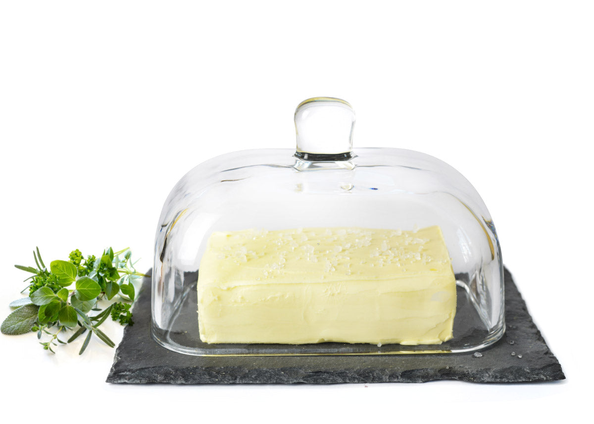 Butter dish on slate plate Butter dome Butter dish Refrigerator butter dish