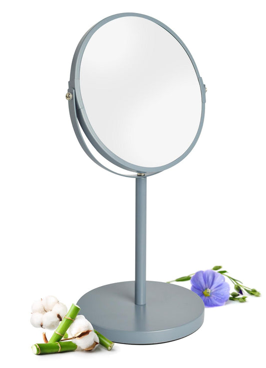 Miroir de maquillage, miroir cosmétique, miroir de rasage, miroir sur pied, grossissement gris