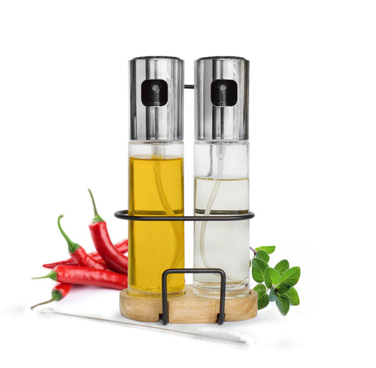 Öl und Essig Sprühflaschen mit Halterung Zerstäuber Ölsprüher Essigsprüher Ölspender Sprühflasche