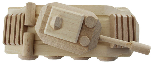 Jouet en bois voiture blindée jouet de réservoir en bois décoration en bois non traité