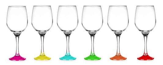 6 wine glasses 250ml with colorful feet wine glass glasses set red wine glasses wine goblets