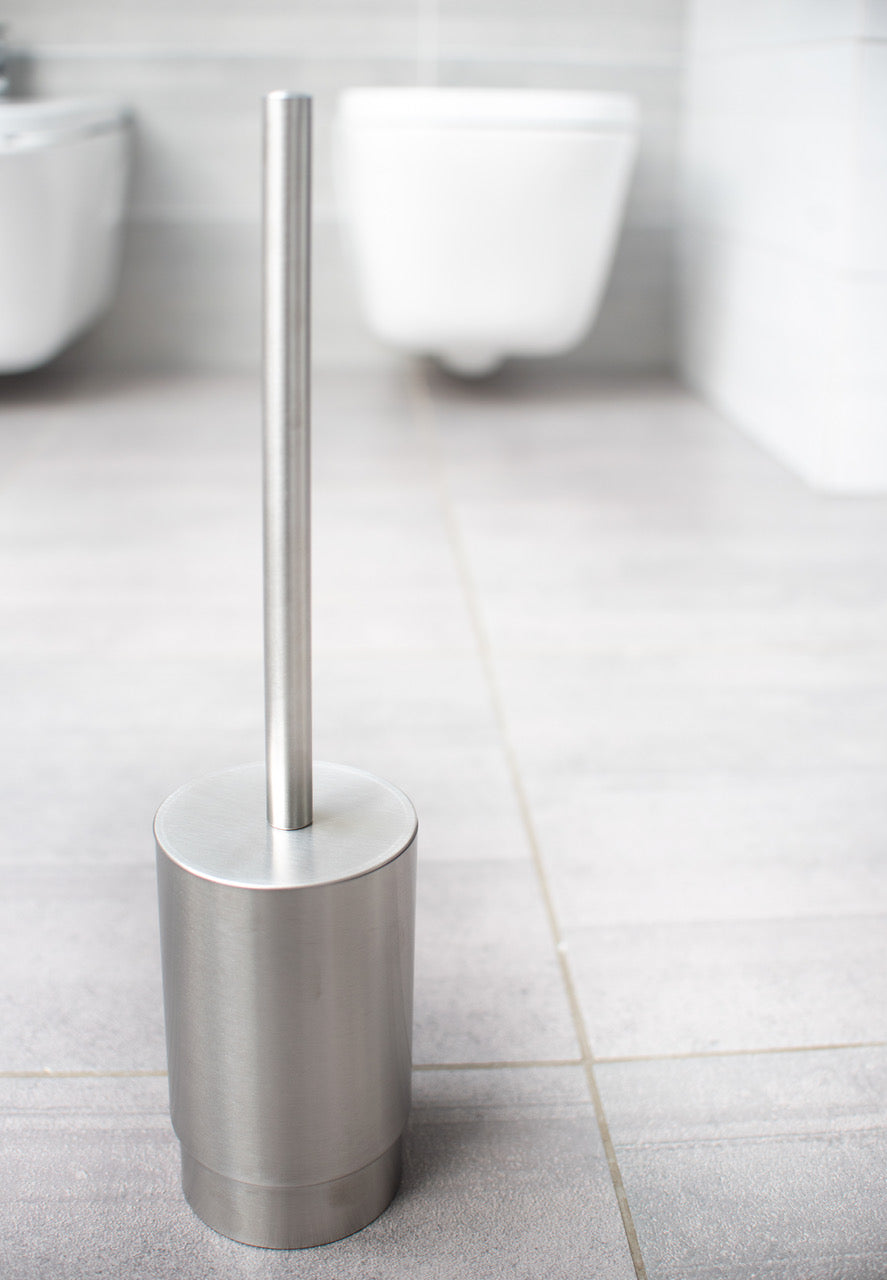 Edelstahl WC-Bürste + Ersatzkopf Toilettenbürste Klobürste Klobürstenhalter Bürste Bürstengarnitur