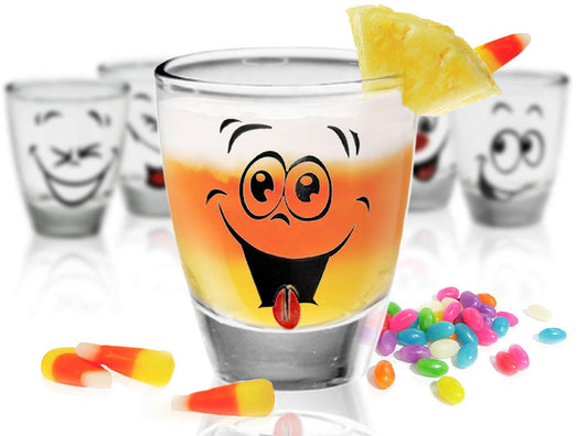 6 shot glasses with motif tequila glasses schnapps shots stamper vodka glasses humor
