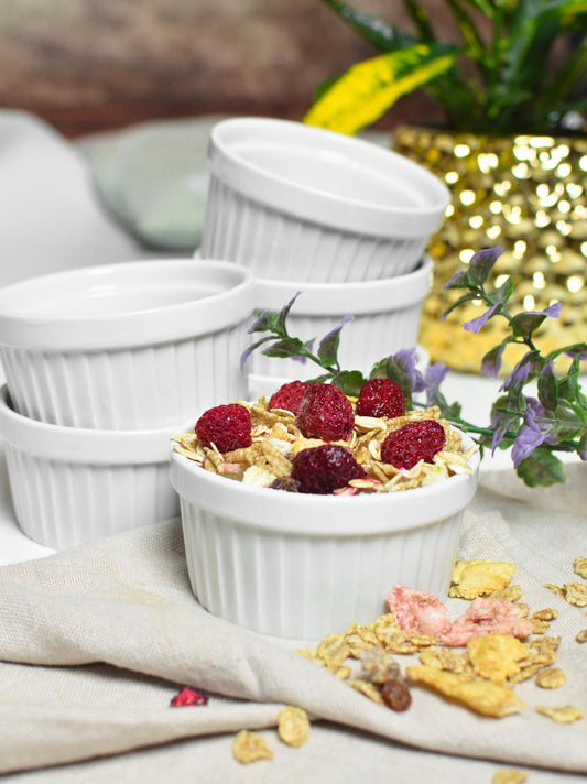 6x soufflé molds made of ceramic, diameter 9, crème brûlée bowls, pies, casserole dish, muffins