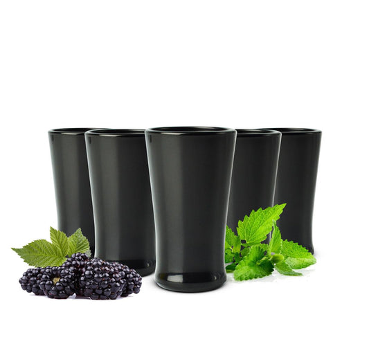 6 black shot glasses tequila glasses shots stamper vodka glasses