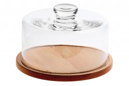 Cheese dome with cutting board 28cm glass dome glass dome cake dome Made in EU