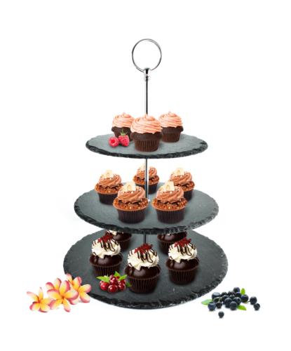 3 tier cake stand Ø30cm made of slate cake plate cake stand serving stand