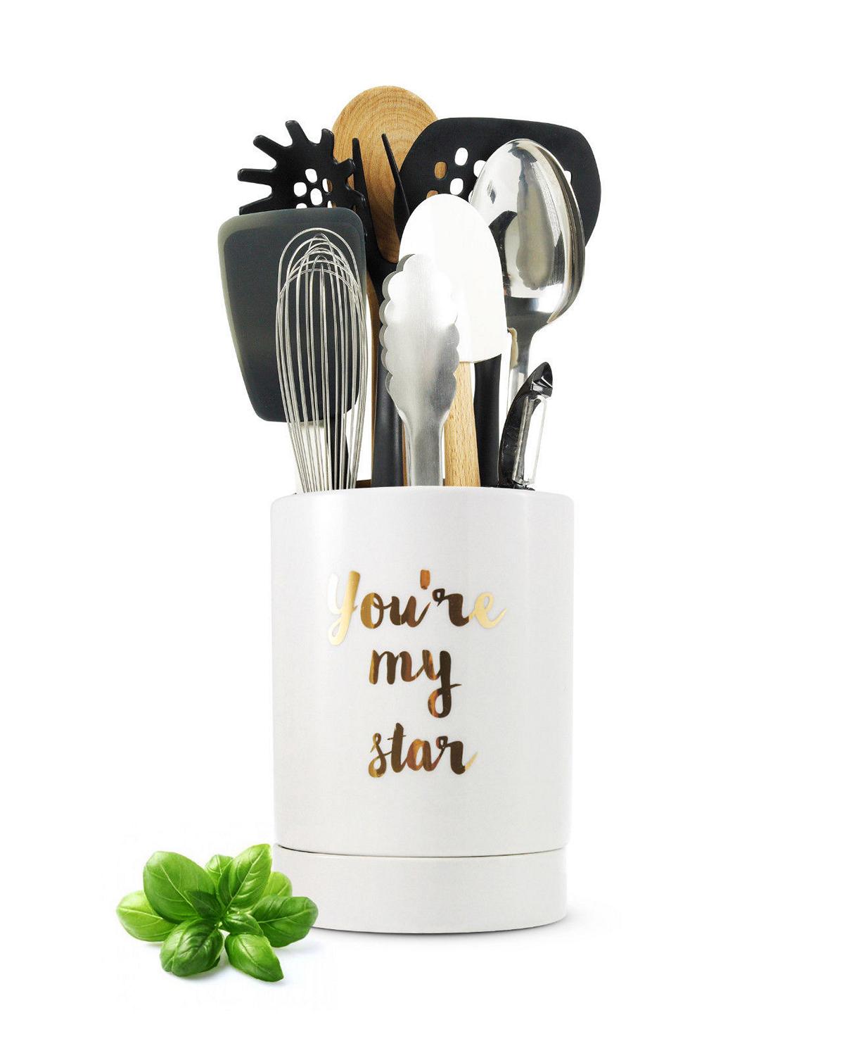 Cutlery holder with drainer made of porcelain cutlery basket cutlery container cutlery drainer cutlery stand drainer