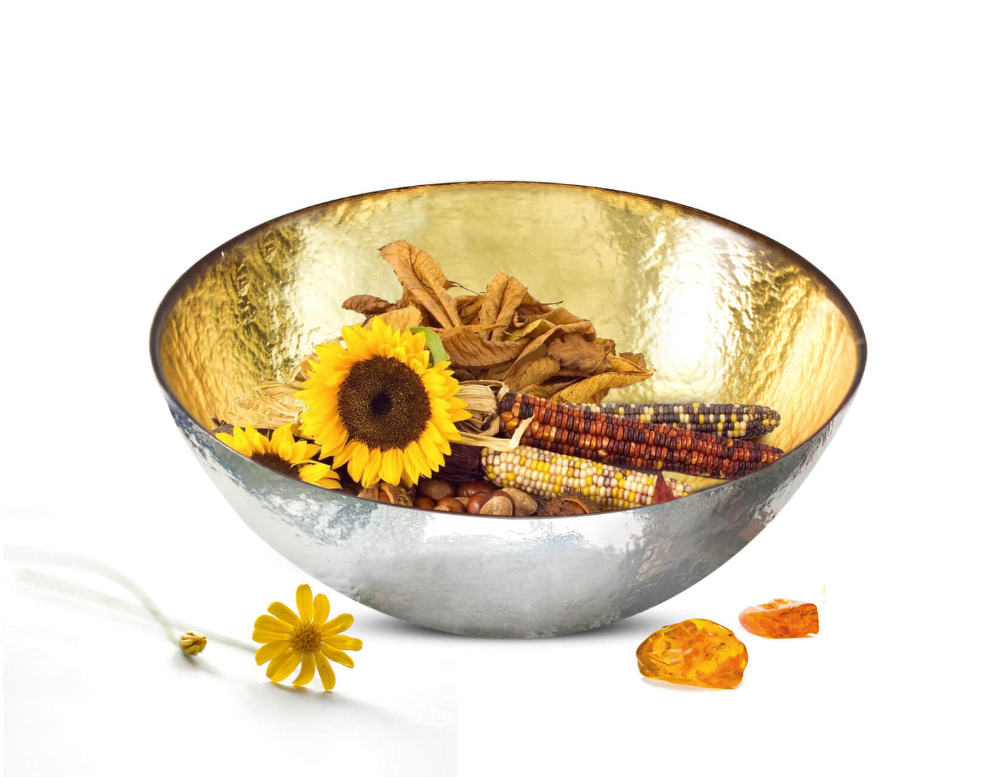 Bol en or et argent bol décoratif saladier saladier
