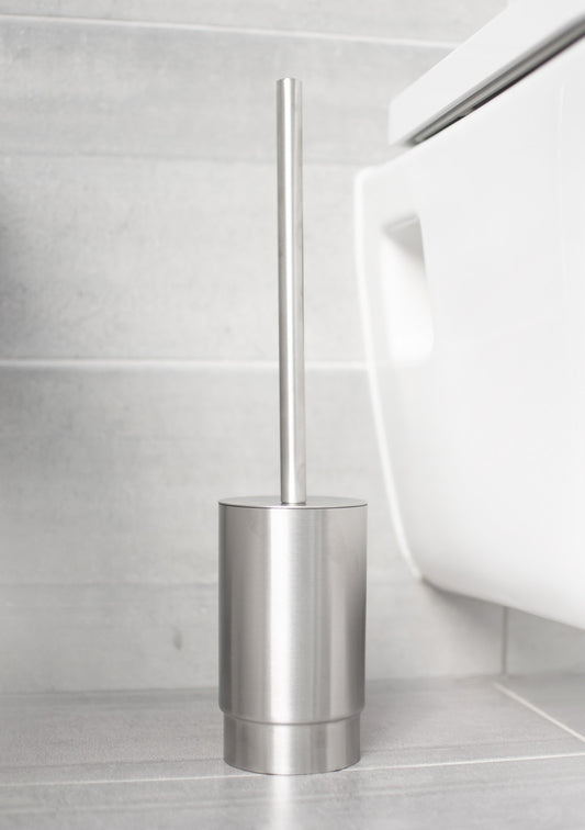 Stainless steel toilet brush + replacement head toilet brush toilet brush toilet brush holder brush brush set