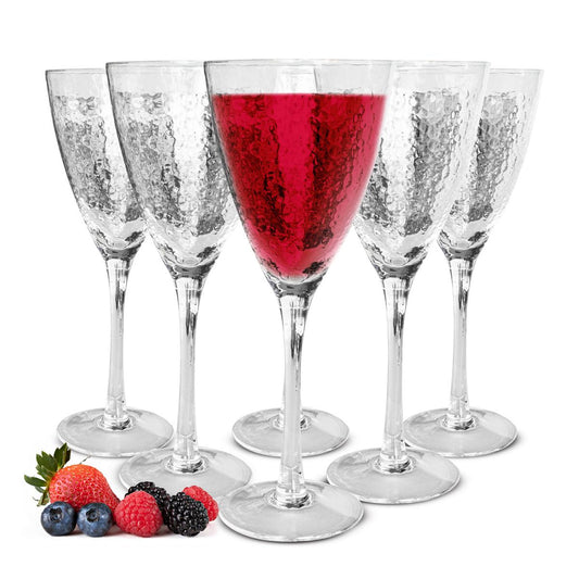 6 wine glasses with hammer effect red wine glasses white wine glasses wine goblet wine glass